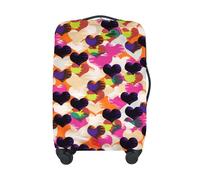 Adorila Travel Luggage Protector, Elastic Suitcase Cover, Washable Protective Cover, Heart, Small