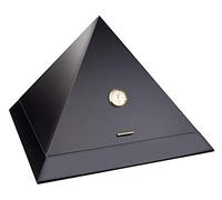ADORINI Humidor Pyramid Deluxe | Humidor with Gold-Plated ADORINI Deluxe humidifier, Precise Hair Hygrometer, Black