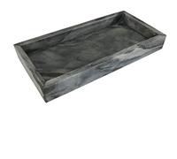 adorist Marble tray - dark grey marble tray - marble tray - deco tray - serving tray - rectangular - real marble - grey - 15x30x4cm