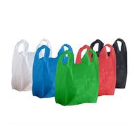 Adorn Packaging Vest Carrier Shopping Bags - Strong Plastic Carrier Bags with Handles, Plastic Shopping Carrier Bags for Food, Storage & More - White - Pack of 500-16 x 24 x 30 inches