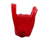 Adorn Packaging Vest Carrier Shopping Bags - Strong Plastic Carrier Bags with Handles, Plastic Shopping Carrier Bags for Food, Storage & More - Red - Pack of 1000-12 x 18 x 24 inches