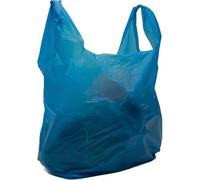 Adorn Packaging Vest Carrier Shopping Bags - Strong Plastic Carrier Bags with Handles, Plastic Shopping Carrier Bags for Food, Storage & More - Blue - Pack of 300-12 x 18 x 24 inches
