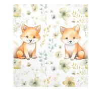 Adorned with Small Foxes Refrigerator Stickers Full Door Cover, Dishwasher Covers for The Front, Magnetic Dishwasher Covers Decorative