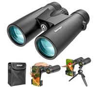 Adorrgon 12x42 HD Binoculars for Adults with Phone Adapter and Tripod, Large View Binoculars with Clear Low Light Vision, for Bird Watching, Hiking, Cruise, Travel, Safari, Sports