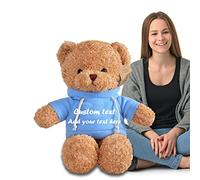 ADORSUN Big Teddy Bear Plush, Personalised Giant Teddy Bear for Girlfriend with Customised Text, Personalised Gift for Men & Women on Birthday/Christmas/Apology Gifts for Her (27 inch-Brown 3)