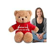 ADORSUN Giant Teddy Bear Stuffed Animal, Personalised Stuffed Bear Plush Toys with Customised Text as Personalised Gifts for Her/Him on Birthday/Graduation (Big Size-40 in-Text)