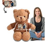 ADORSUN Giant Teddy Bear Stuffed Animal with Customised Text+Image, Huge Teddy Bear as Personalised Gift for Lover on Valentines' Day/Birthday/Anniversary/Apology Gifts for Him (40 inch-Brown 5)