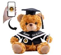 ADORSUN Personalised Graduation Bear Class of 2024 Custom Text+Photo Teddy Bear Stuffed Animal Graduation Gifts for Her 2024 High School College