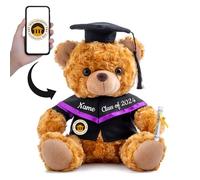 ADORSUN Personalised Graduation Teddy Bear 2024, Graduation Gifts for Him & Her with Text+Photo, Graduation Bear as Personalised Graduation Gifts for Girls/Boys Graduation Day 2024 (8-IN-Text+Image)