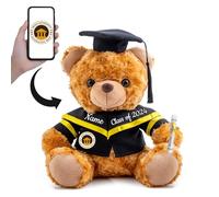 ADORSUN Personalised Graduation Teddy Bear 2024, Graduation Gifts for Him & Her with Text+Photo, Graduation Bear as Personalised Graduation Gifts for Girls/Boys Graduation Day 2024 (10-IN-Text+Image)