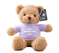 ADORSUN Personalised Teddy Bear Stuffed Animal with Customised Text, Stuffed Bear as Personalised Gift for Women/Men on Valentines' Day/Birthday/Anniversary 12inch-T Shirt-Purple