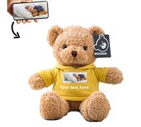 ADORSUN Personalised Teddy Bear Stuffed Animal with Photo+ Custom Text, Stuffed Bear as Personalised Gift for Women/Men on Valentines' Day/Birthday/Anniversary/Christmas（12inch-Hoodie-Yellow