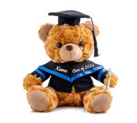 ADORSUN Personalized Gifts Teddy Bear With Custom Text, Graduation Bear Class Of 2024 For Her High School/College (8-IN-Text)