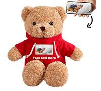 ADORSUN Teddy Bear Plush Toys, Personalised Stuffed Bear Plush Toy with Customised Text+Image as Personalised Gift for Men & Women on Birthday/Christmas (20 inch-B-Brown 2)