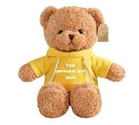 ADORSUN Teddy Bear Stuffed Animal, Personalised Stuffed Bear Plush Toys with Custom Text as Personalised Gifts for Her/Him as Birthday Anniversary Im Sorry Gifts for Her (12 in-Text)