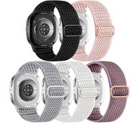 Adorve Compatible with Samsung Galaxy Watch 8 Bands 40mm 44mm/Galaxy Watch 8 Classic Band 46mm, Soft Elastic No Gap One Click Sport Strap Replacement Wristbands for Men Women, 5 Pack