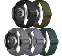 Adorve Compatible with Samsung Galaxy Watch 8 Bands 40mm 44mm/Galaxy Watch 8 Classic Band 46mm, Soft Nylon Elastic No Gap Sport Braided Strap for Men Women, 5 Pack