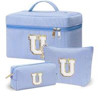 Adoryoung makeup bag 3pcs pink+blue, Blue, U