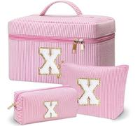 Adoryoung makeup bag 3pcs pink+blue, Pink