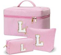 Adoryoung makeup bag 3pcs pink+blue, Pink, L