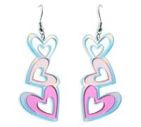 Adoshine Heart Earrings Dangle Earrings Acrylic Cute Hot 3Hearts Shaped Earrings Women Gift