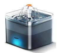 ADOV Cat Water Fountain for Drinking, 2L Automatic Pet Water Dispenser, Ultra Silent Pump, LED Light, Activated Carbon Filter, Healthy, Fresh and Hygienic Water Bowl for Kitten, Dogs - Grey