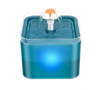 ADOV Cat Water Fountain for Drinking, 2L Automatic Pet Water Fountain with LED Water Level Window, Ultra Silent with Activated Carbon Filter, Healthy, Fresh and Hygienic Water Bowl for Cats, Dogs