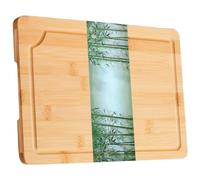 ADOV Chopping Board and Serving Tray, 2 in 1 Extra Large Premium Organic Bamboo Cutting Board with Drip Groove, Easy Grip BPA Free Kitchen Carving for Meat, Vegetables, Cheese and Bread- 41x30x2cm