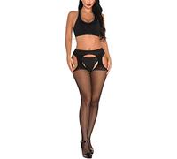 Adove Suspender Tights for Women High Waisted Garter Pantyhose Pattern Thigh High Fishnet Stockings