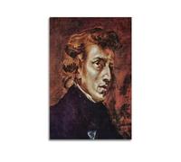 ADovz Frederic Chopin Poster by Eugène Delacroix Wall Art Gifts Bedroom Prints Home Decor Hanging Picture Canvas Paintings 08x12inch(20x30cm)