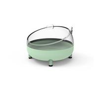 AdOvz Hamster Sand Bath Container, Transparent Hamster Bathroom,Big Space, Easy to Clean, for Dwarf Hamster, Gerbil, Small Animals (Green)