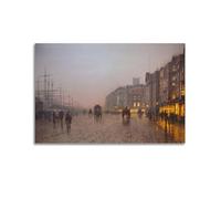 ADovz Liverpool from Wapping, 1885 Poster by John Atkinson Grimshaw Decorative Painting Canvas Wall Art Living Rooms Bedroom Painting 24x36inch(60x90cm)