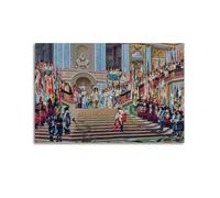ADovz Reception of Le Grand Condé at Versailles Poster by Jean Léon Gérôme Gifts Canvas Painting Wall Art Decorative Picture Prints Modern Decor 12x18inch(30x45cm)