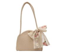 AdOvz Spring and Summer Bags for Women Cotton Rope Woven Beach Bag,Seaside Chic Cotton Rope Hand Woven Tote,Bohemian Tote Bag,Day pack Shopping Travel