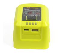 ADP01 2-in-1 Charger & Power Adapter for Ryobi One+ 12V-18V Battery, 100W Bi-Directional Type-C Fast Charge, 18W USB-A Output for Phone & Tablet