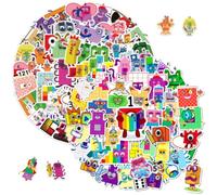 ADQPPUHR Cartoon Number Anime Stickers,102pcs Number Sticker,Cute Waterproof Anime Stickers Number,Cartoon Game Characters Hydroflasks Vinyl Stickers Decals Pack Teensboys Girls Adults