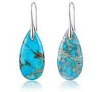 Adramata 2 Pcs Natural Healing Stone Drop Earrings for Women Dangly Earring