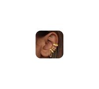 Adramata 3 Pairs Ear Cuff Earrings for Women Adjustable Fake Earrings Cartilage Helix Piercing Earring Silver/Gold Clip On Earring Set Hypoallergenic Fake Piercings Ear Cuff No Piercing