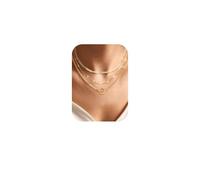 ADRAMATA 3Pcs 14K Gold Plated Layered Necklaces for Women Stackable Choker Necklace Dainty Zirconia Cross Pendant Necklace Adjustable Mariner Cuban Chain Necklaces Set Jewellery Gift for Women