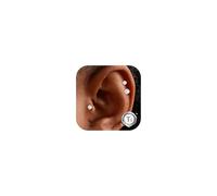 ADRAMATA 3PCS 16G Helix Piercing Jewellery | G23 Titanium Cartilage Earrings | Internally Threaded Labret for Lip/Nose | Hypoallergenic CZ Heart Flat Back (6/8/10MM) | 3 Single Studs
