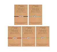 ADRAMATA 5Pcs Friends Bracelet for Women Men Infinity Heart Sun Moon Dot Bracelets for Friendship Relationship