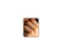 ADRAMATA 5Pcs Gold Rings for Women Girls Adjustable Thumb Rings Women 14K Gold Plated Stackable Ring Sets Open Finger Ring
