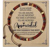 ADRAMATA Beaded Bracelets for Women Men Handmade Natural Stone Bracelets Adjustable Boho Crystal Bracelet Womens Friendship Bracelet Jewellery Inspirational Motivational Gifts