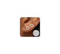 Adramata Flat Back Earrings Sterling Silver Stud Earrings for Women Girls Tiny Hypoallergenic Earring Studs Cartilage Earring Silver/Gold Tragus Helix Piercing Jewellery