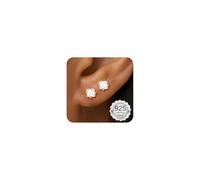 Adramata Flat Back Earrings Sterling Silver Stud Earrings for Women Girls Tiny Hypoallergenic Earring Studs Cartilage Earring Silver/Gold Tragus Helix Piercing Jewellery