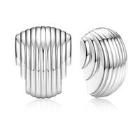 Adramata Gold Statement Earrings for Women Vintage Chunky Earrings Trendy Wings Earrings Big Shell Earrings Gold/Silver Drop Earrings Hypoallergenic Earring Jewellery,s2