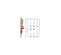 ADRAMATA Nose Rings Nose Studs Surgical Steel Nose Piercing Hoop Threadless Push in Labret Piercing Medusa Lip Piercing Flat Back Cartilage Earrings Conch Tragus Helix Piercing Jewellery Gold/Silver
