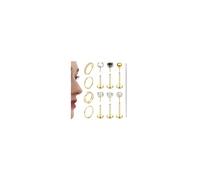 ADRAMATA Nose Rings Nose Studs Surgical Steel Nose Piercing Hoop Threadless Push in Labret Piercing Medusa Lip Piercing Flat Back Cartilage Earrings Conch Tragus Helix Piercing Jewellery Gold/Silver