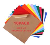 Adrattnay Acrylic Sheets - 1/8" Thick, 10 Pcs 8 x 8" Colored Acrylic Panels for Laser Cutting & Engraving