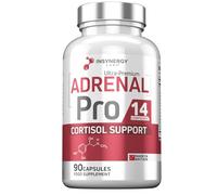 Adrenal & Cortisol Complex (14 Cortisol Lowering Ingredients) High Strength Cortisol Reducing Supplements 90 Vegan Capsules Rhodiola Rosea Ashwagandha Adrenal Fatigue